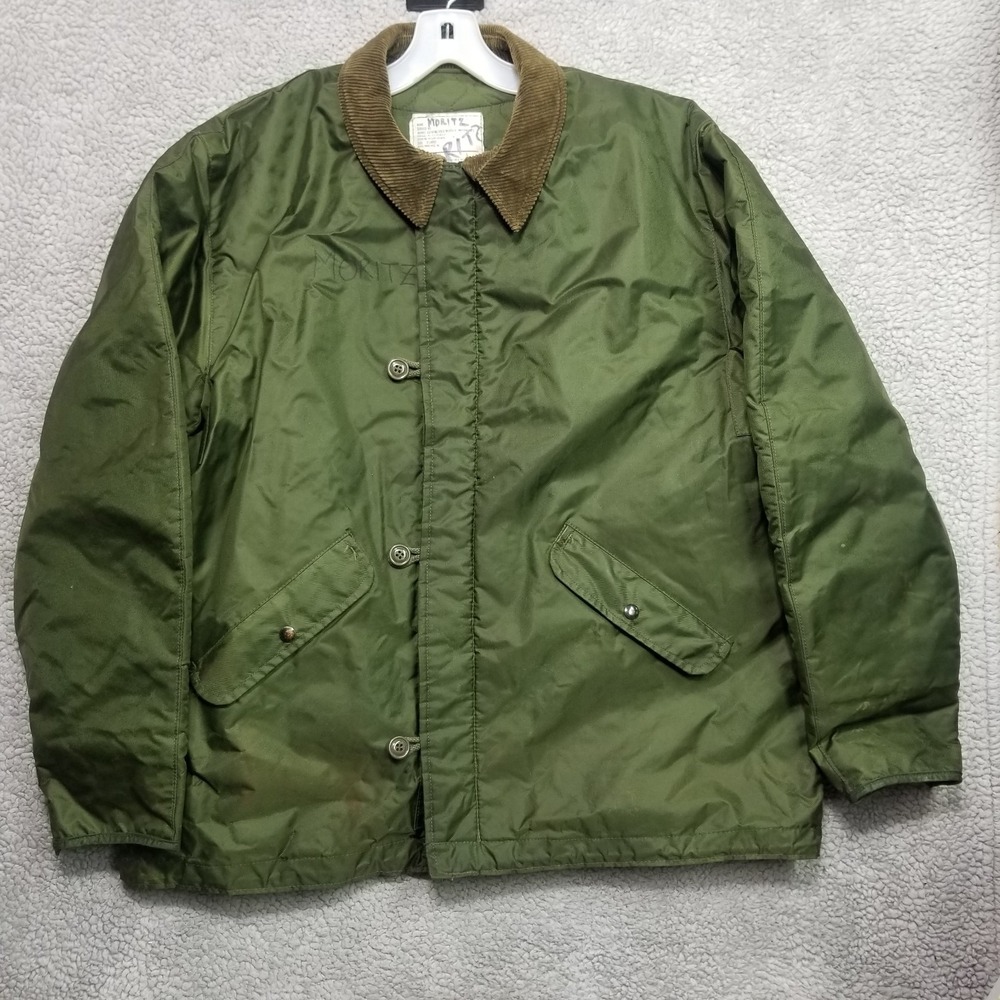 US Military Jacket Mens XL Green Extreme Cold Weather Impermeable SEE DESCR